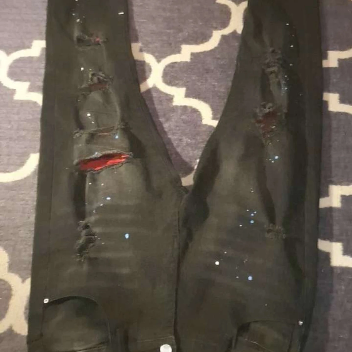 Svarta skinny jeans med slitningar - 2