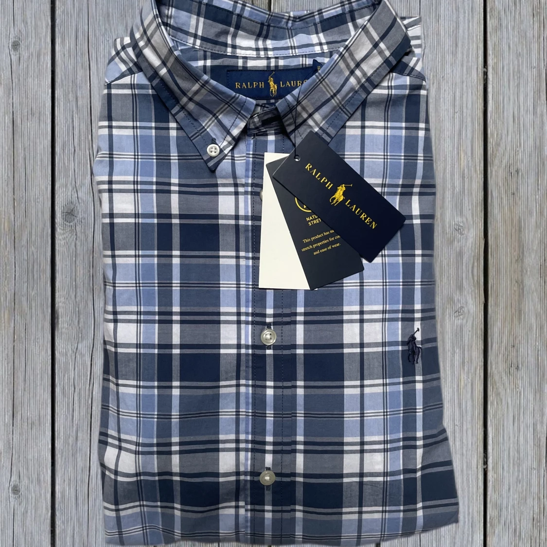 Blårutig skjorta från Ralph Lauren