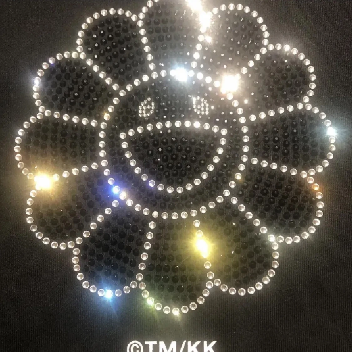 Svart Rhinestone hoodie  - 2