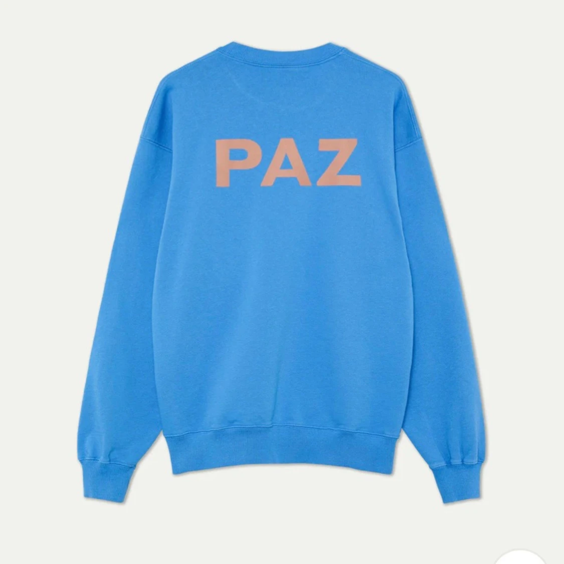 Blå sweatshirt med PAZ-tryck