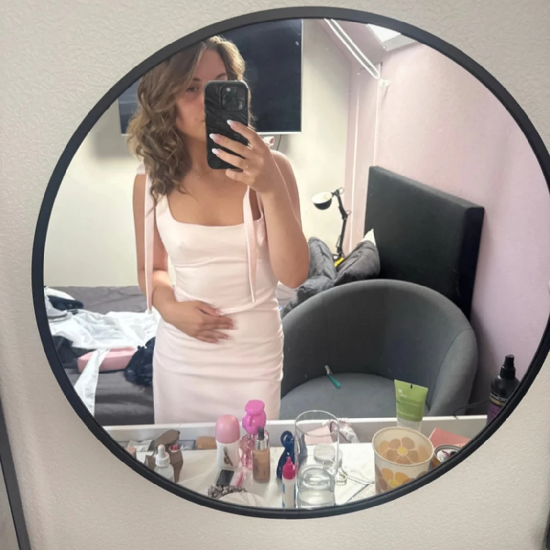 Ljusrosa kort klänning från Zara