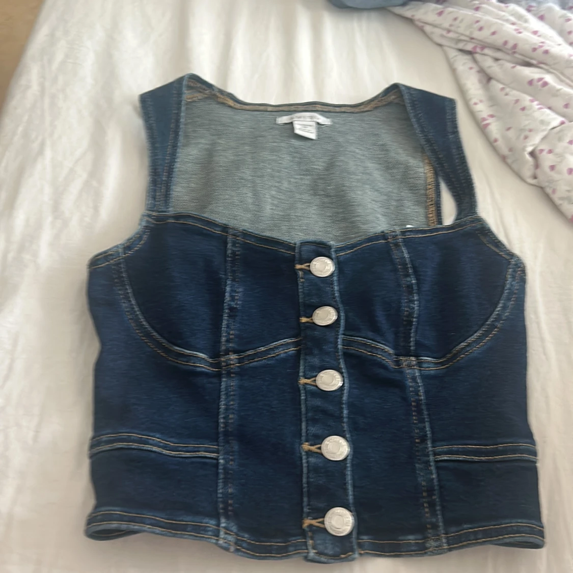 Mörkblå jeanskorsett från Amisu XS - 1