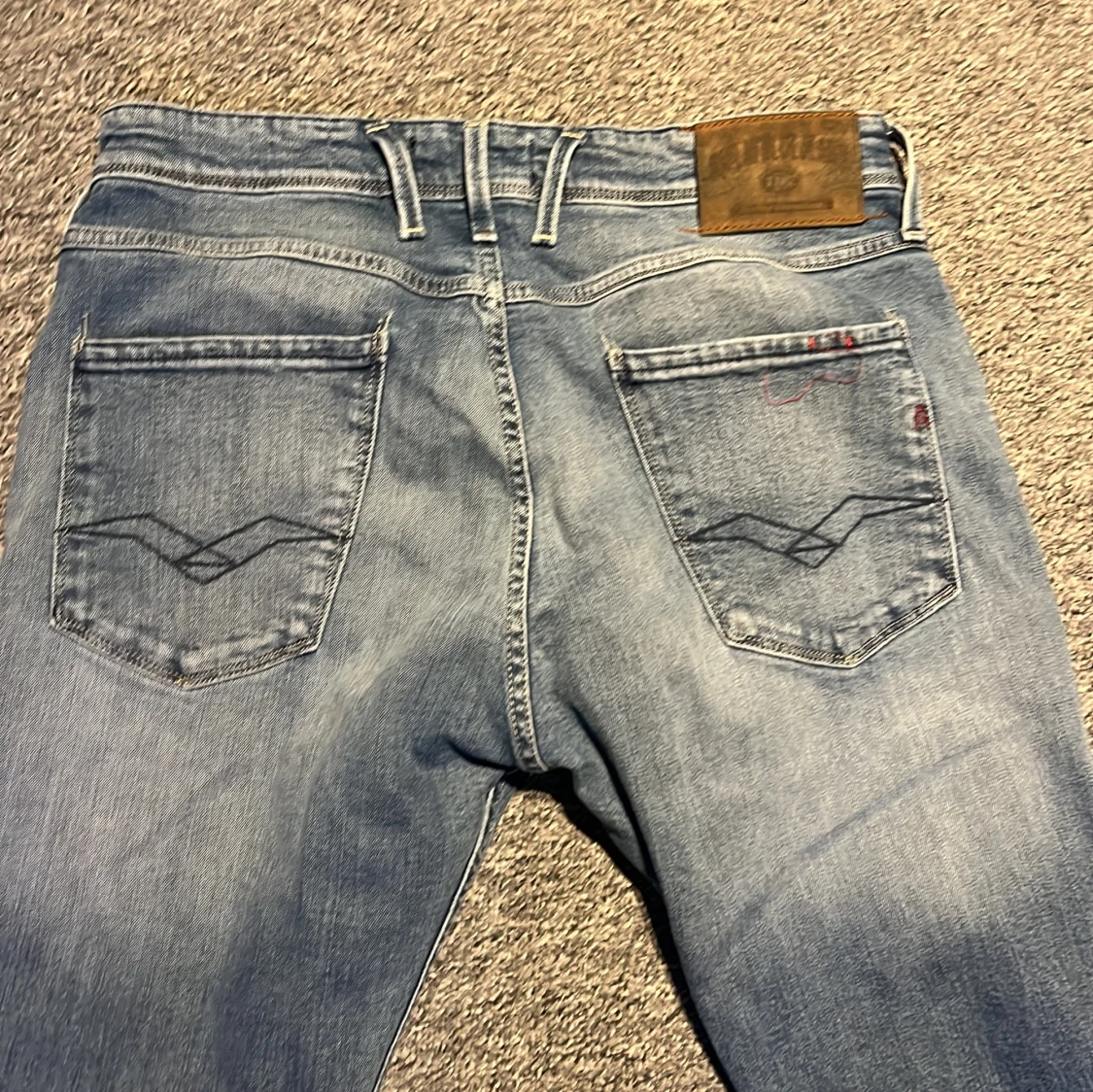 Ljusblå Replay jeans straight fit - 4