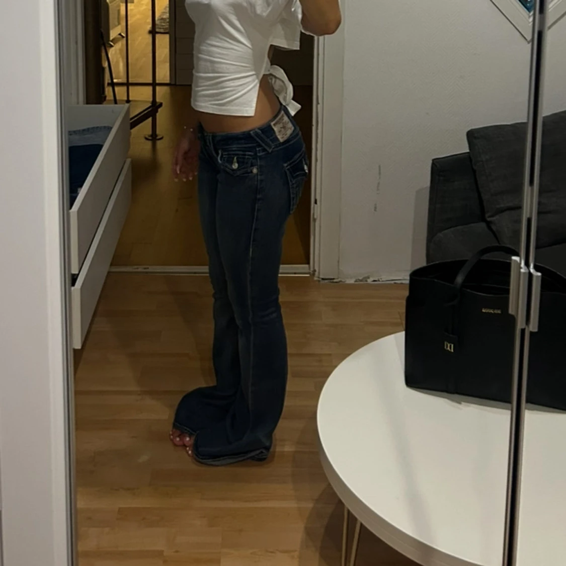 True Religion lågmidjade bootcut jeans - 4