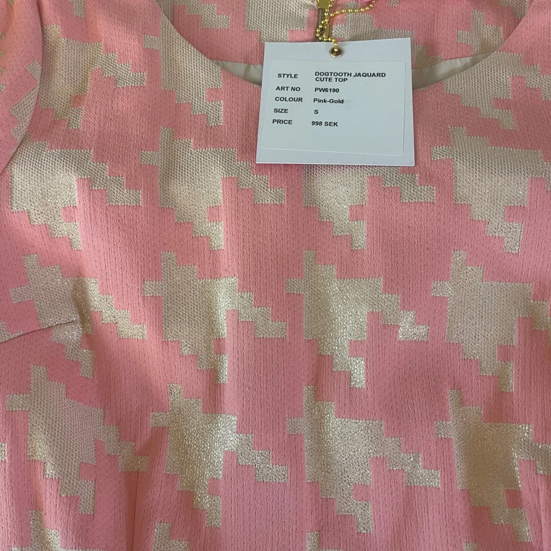 Rosa-guld blus med vida ärmar - 1