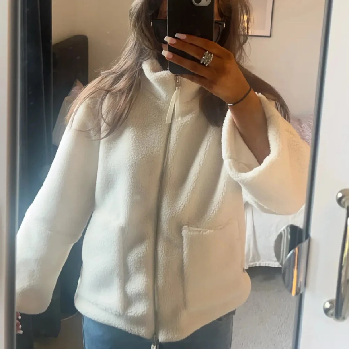 Vit teddyjacka  - 1