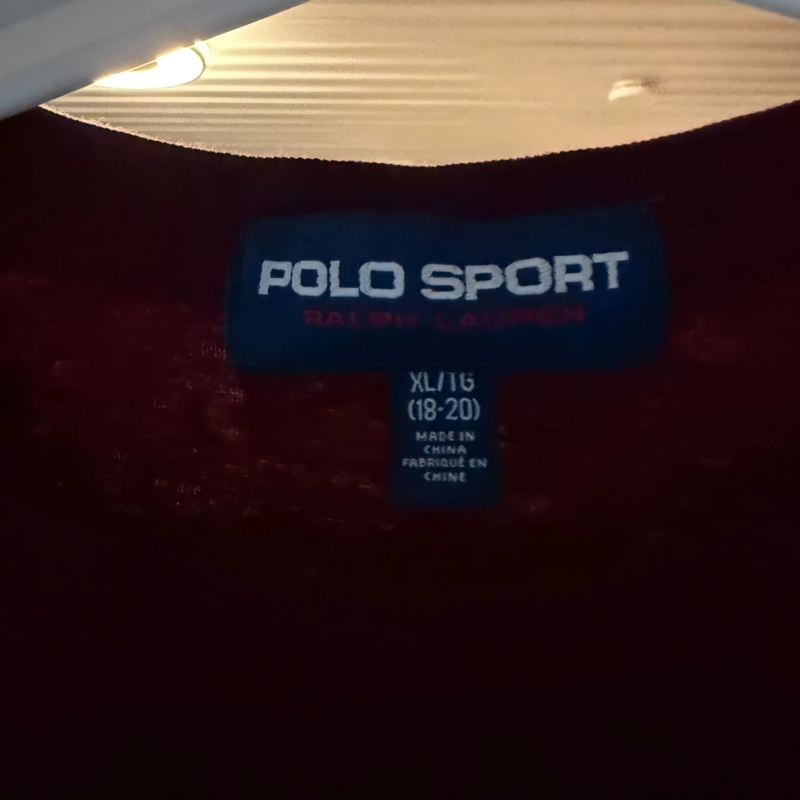 Vinröd långärmad Polo Sport tröja - 1