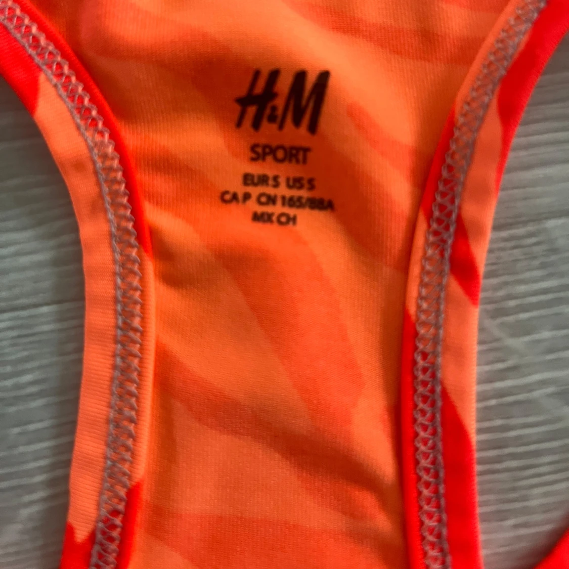 Orange zebramönstrad linnetopp H&M - 2