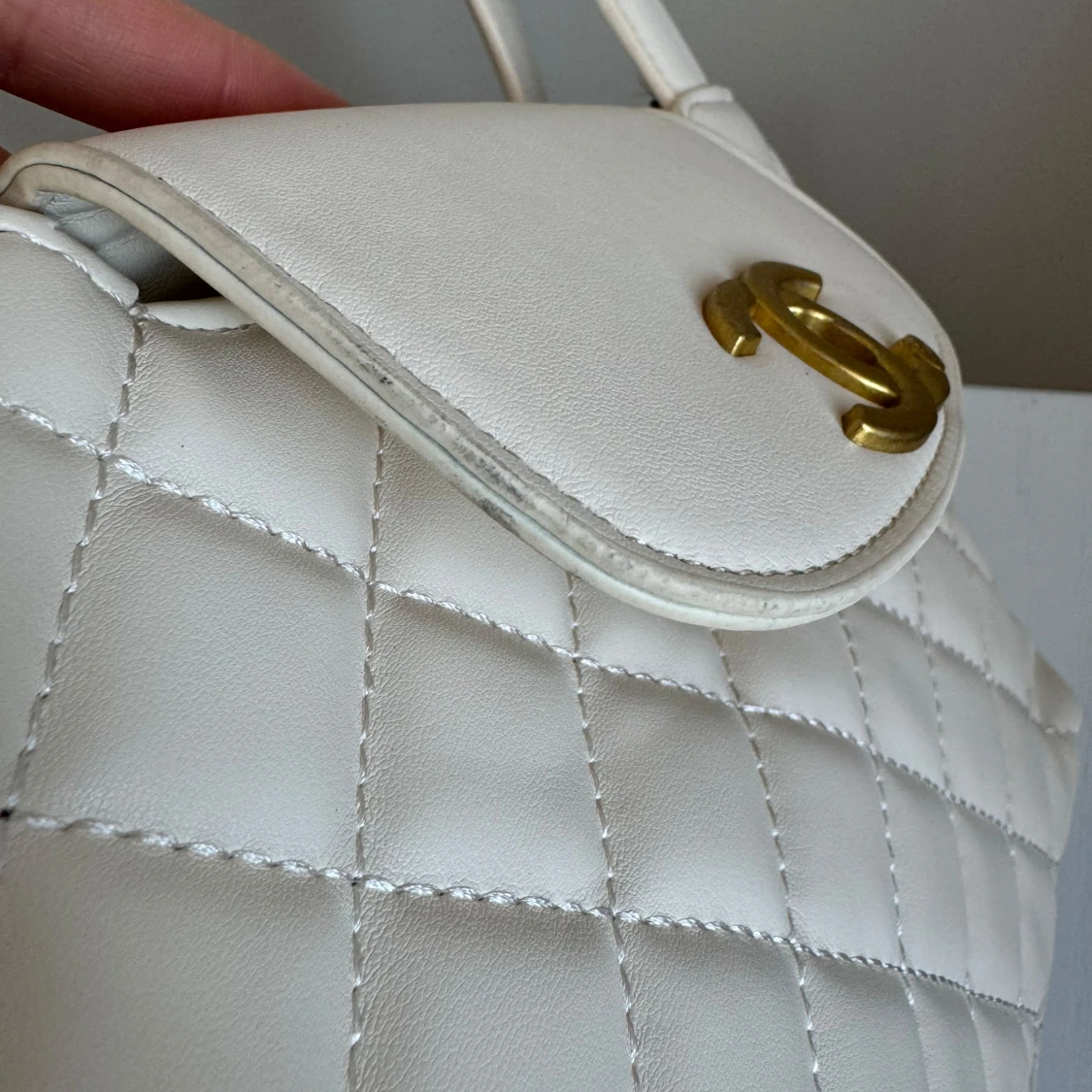 Snygg vit väska lyxig  - 4