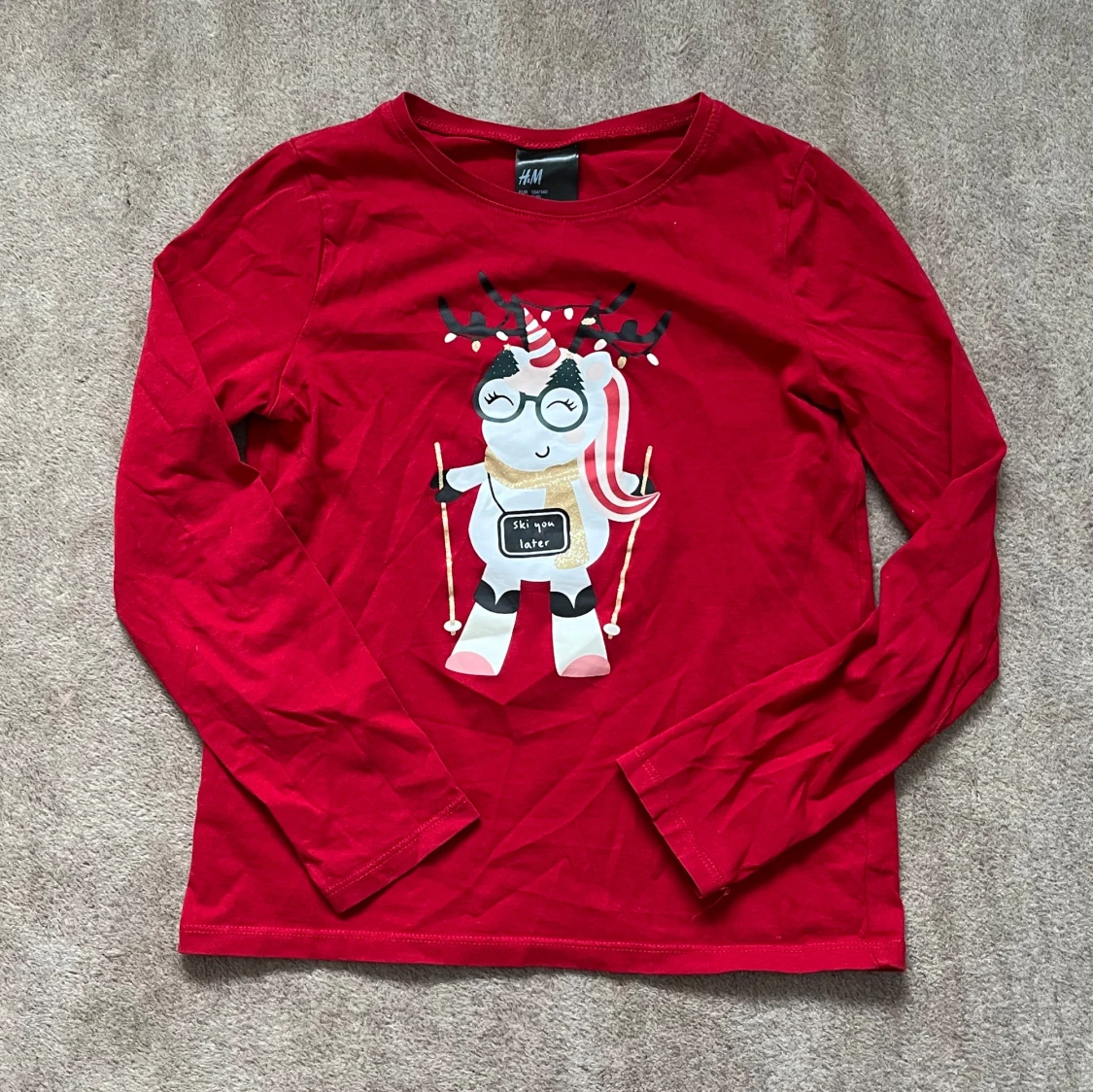 Röd långärmad tröja  - 2