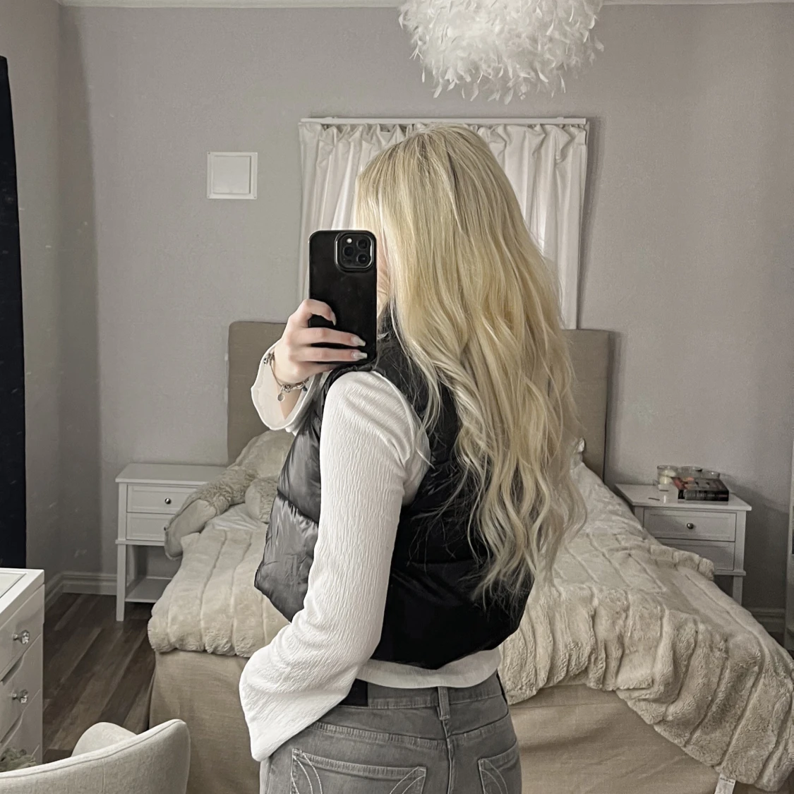 Svart dunväst från Zara - 1