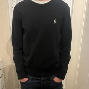 Svart Ralph Lauren Sweatshirt  - Säljer en stilren autentisk tröja från Ralph Lauren köpt från deras officiella hemsida för 2000 kr. Tröjan är i nytt skick och har inga tecken på användning. Modellen är ca 177 cm lång. Hör av er vid frågor!🤙🏼