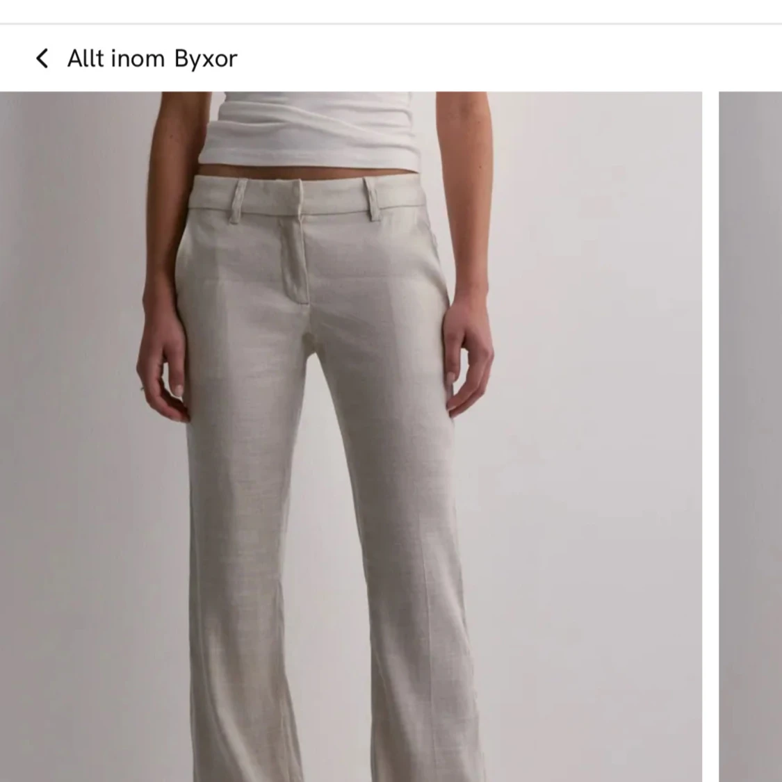 Beige linnebyxor - 1