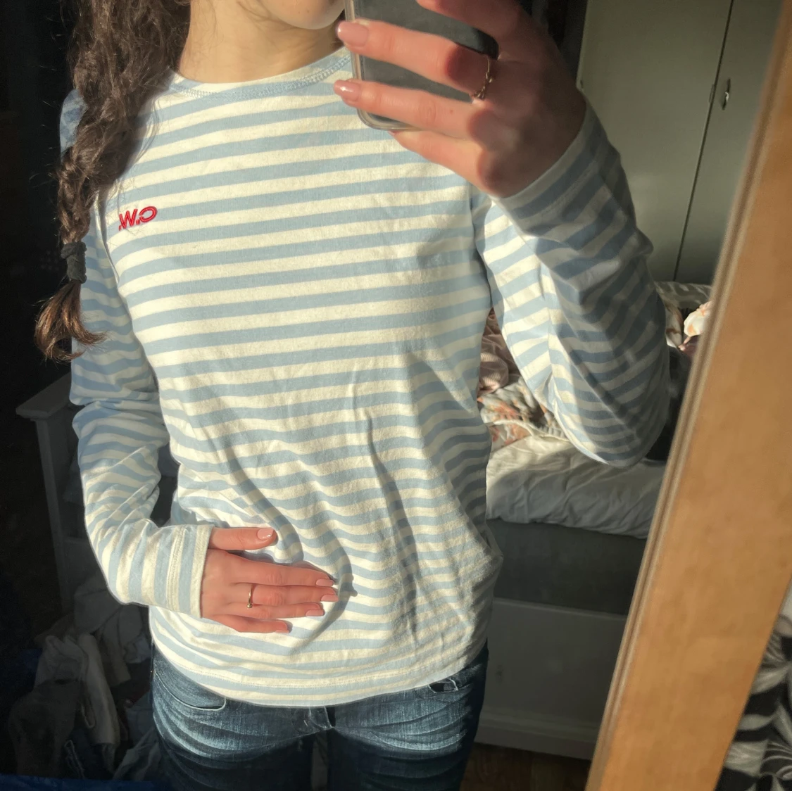 Randig långärmad tröja