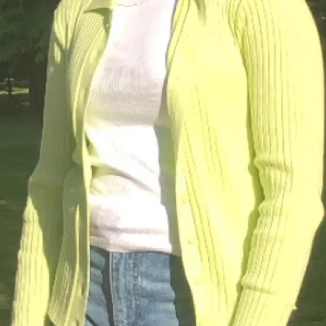 Lime grön - Tröja med knappar - 2