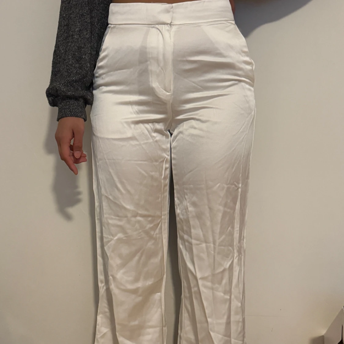 Vita kostymbyxor med hög midja H&M - 3