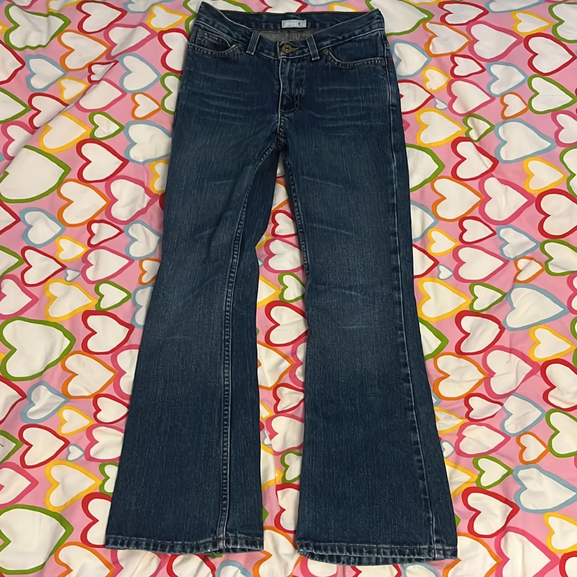 Blå bootcut jeans från Dubster