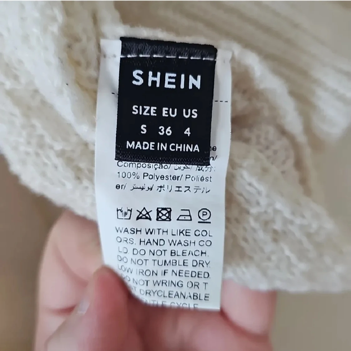 Vit omlott polotröja från SHEIN - 2