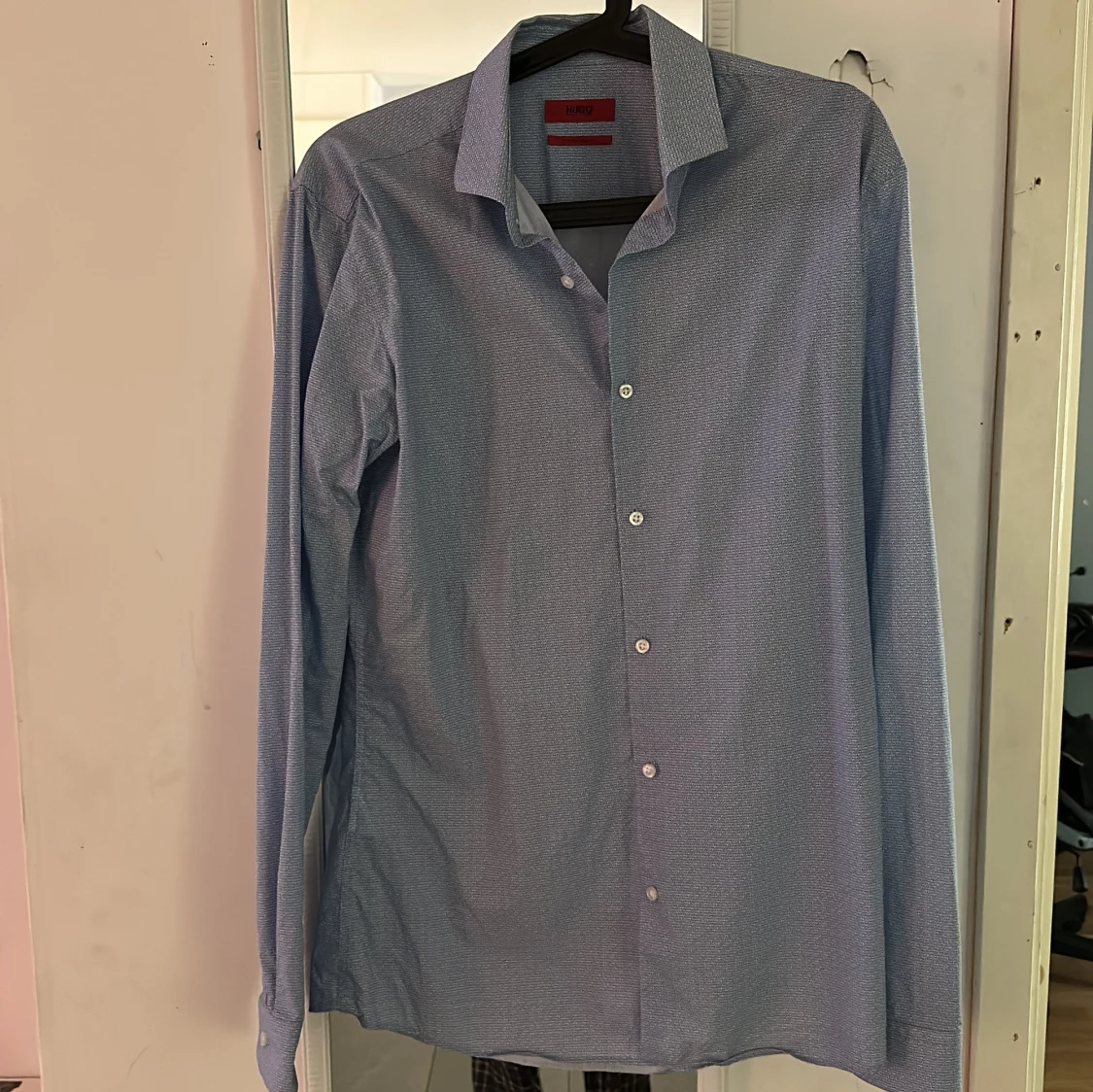 Blå extra slim fit skjorta Hugo Boss