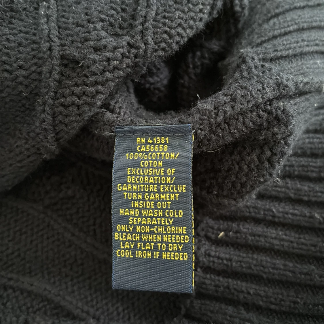 Mörkblå kabelstickad tröja Polo Ralph Lauren - 2