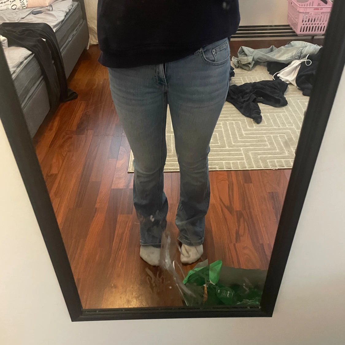 Ljusblå bootcut jeans från 157 - 3