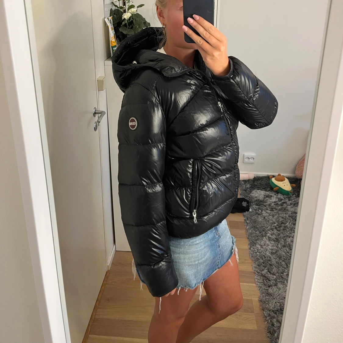 Svart glansig dunjacka från Colmar - 2
