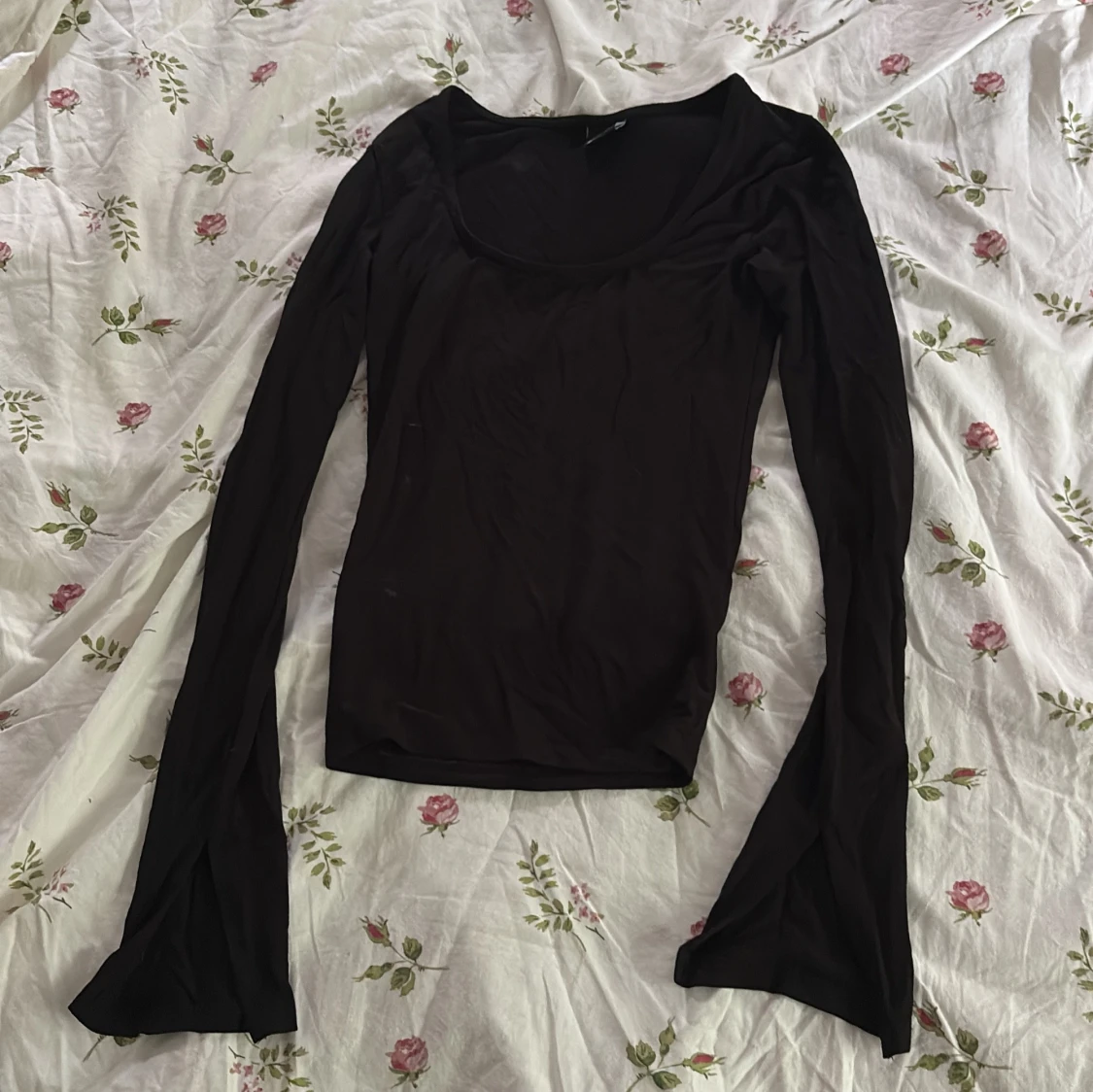 Svart långärmad topp Gina Tricot