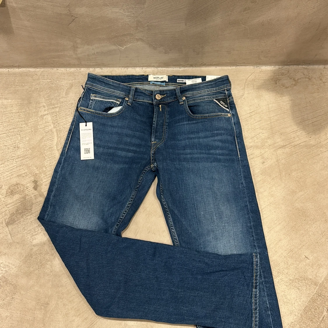 Blå Replay 573 Eco Plus jeans