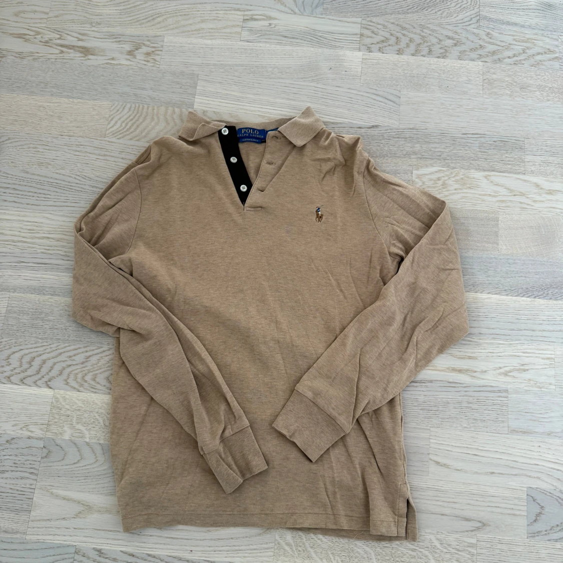 Beige långärmad pikétröja Ralph Lauren - 1
