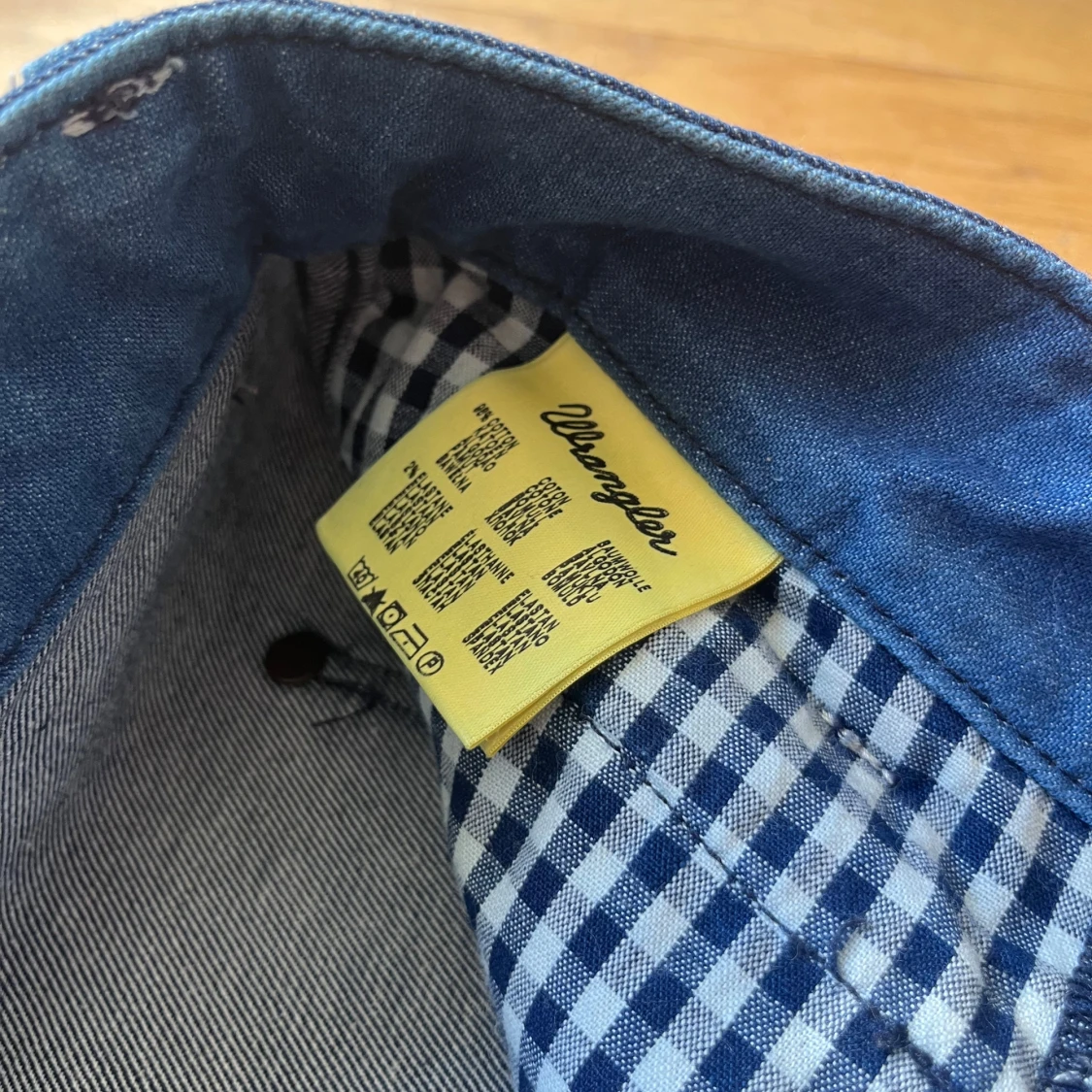 Wrangler lång jeanskjol blå W29 - 2