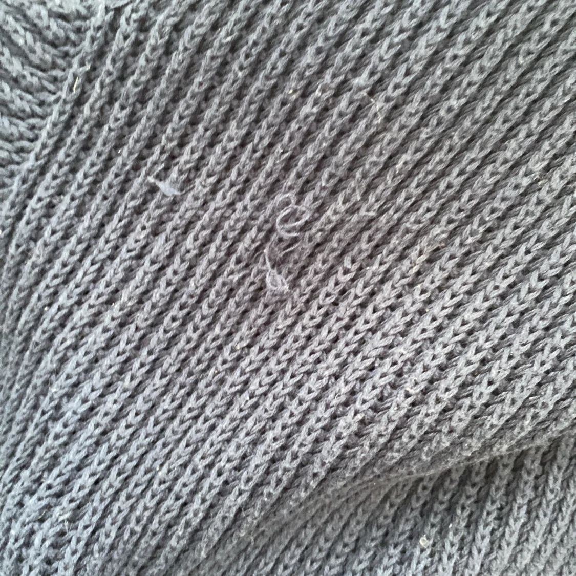 Mörkblå croppad stickad tröja C - 3