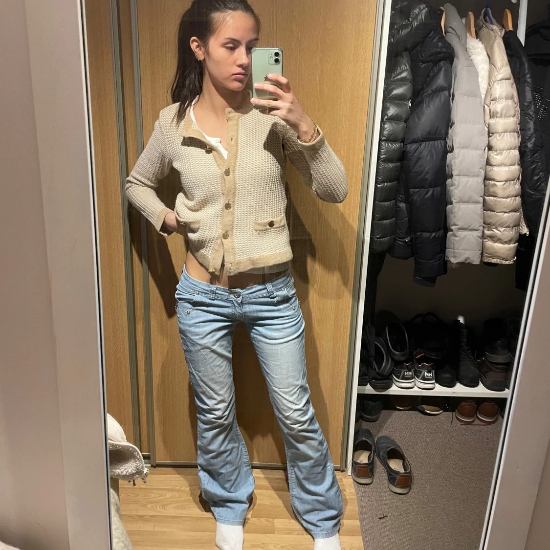 Lågmidjade bootcut jeans  - 3