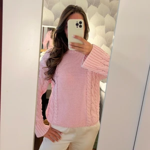 Rosa stickad tröja - Jättefin rosa stickad tröja💖