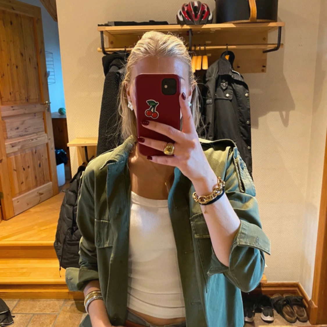 Grön vårjacka mango  - 2