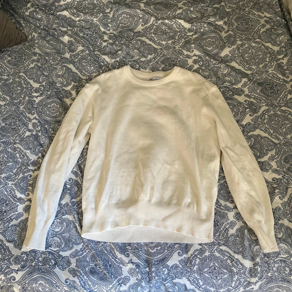 Vit stickad tröja från Zara