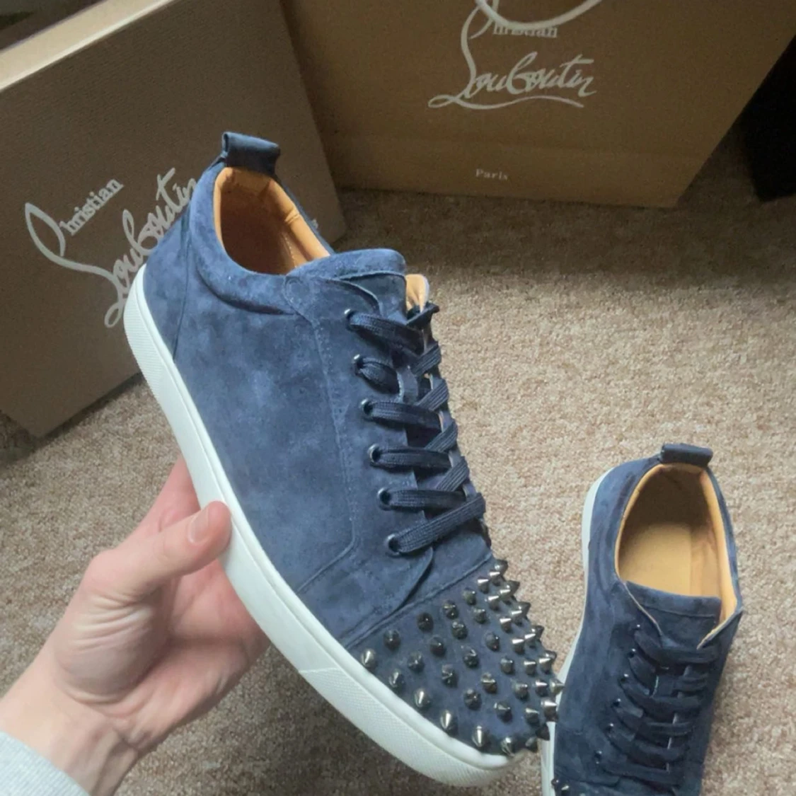 Christian Louboutin Mörkblå Louis Sneaker