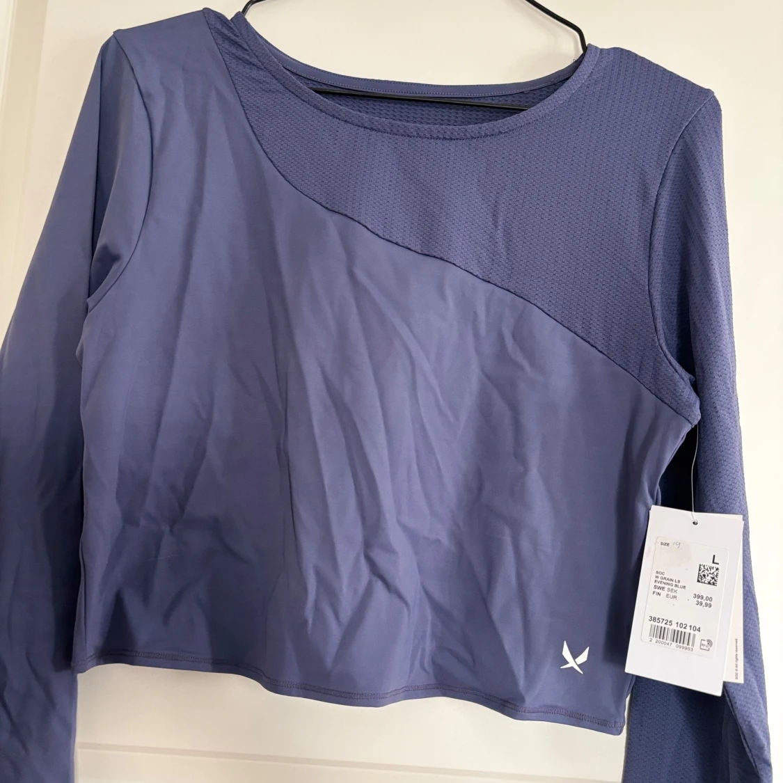 Ljuslila långärmad croppad träningströja från SOC - 1