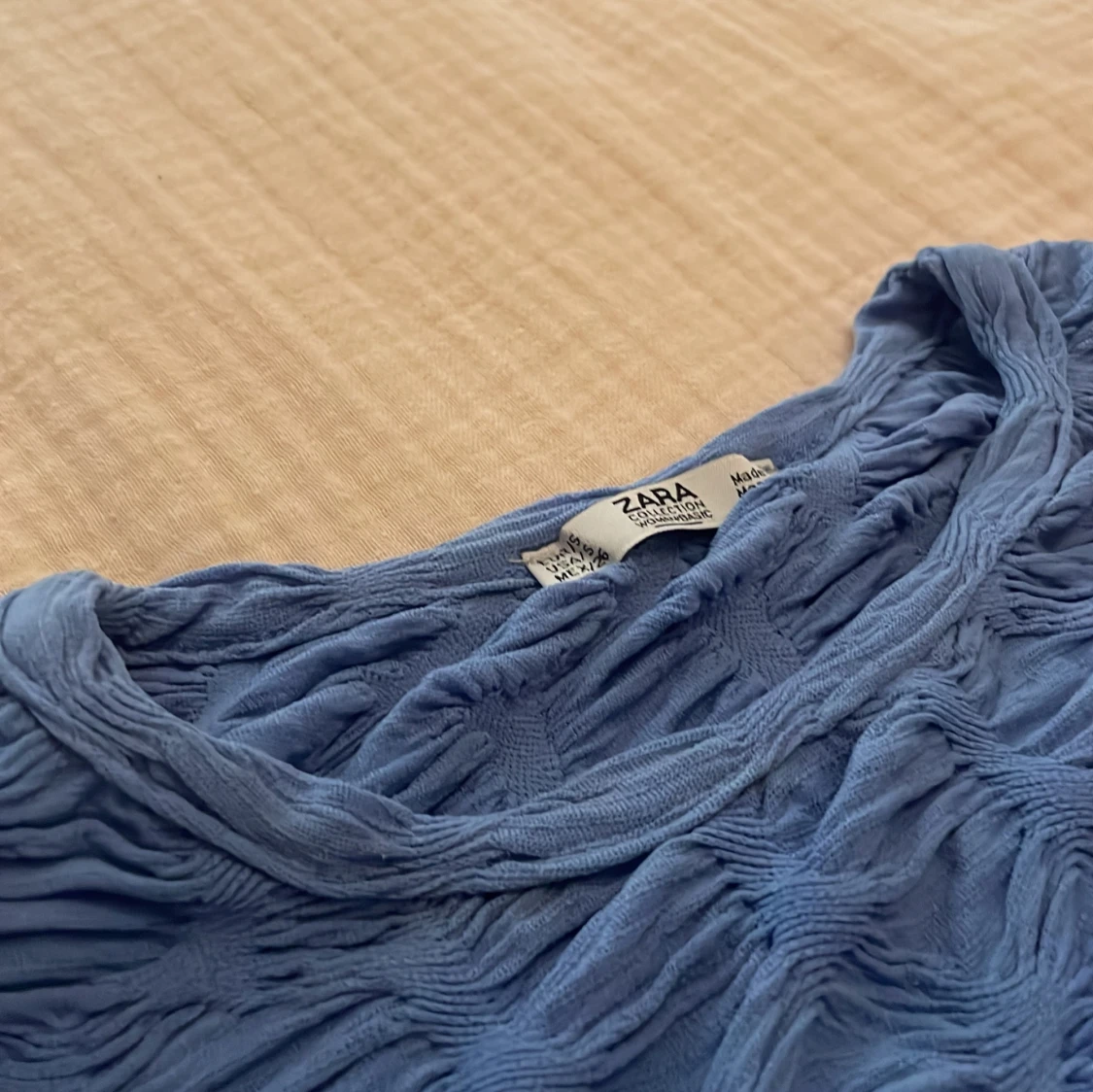 Blå ribbad topp från Zara - 2