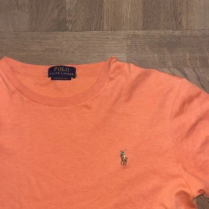 Orange t-shirt från Polo Ralph Lauren - Säger min unika Ralph Lauren t-shirt! Den är orange, men kan bidra till riktigt fräscha, somriga outfits! 🏝️ (Se andra bilden)100% bomull, väldigt len och skön mot huden 😊 tveka inte med att komma DMs! | pris kan diskuteras vid snabbt köp! |