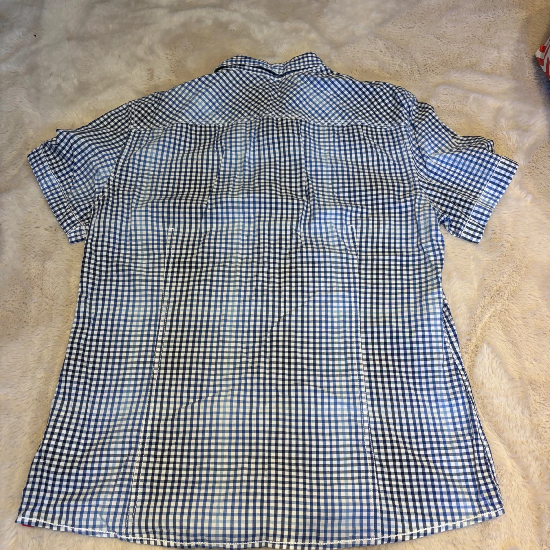 Blårutig kortärmad skjorta EDC Brand - 1