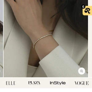 Tennis bracelett mockberg  - Superfint armband men tyvärr så har två stenar släppt! Inget som syns däremot eftersom de är vi spännet, annars inga defekter, nypris 699kr och storlek small