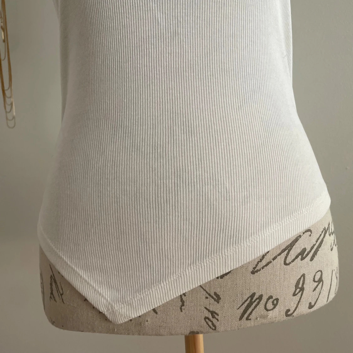 Vit ribbad bandeau tubtopp - 1