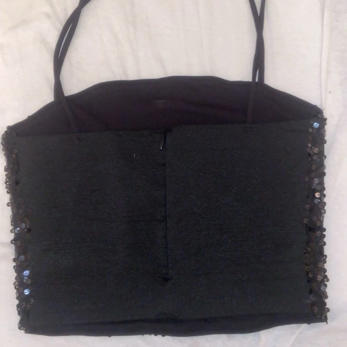 Svart paljett-tubtopp från Lindex - 2