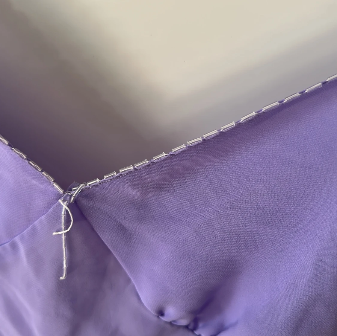 Ljuslila axelbandslös klänning slip dress vintage - 2