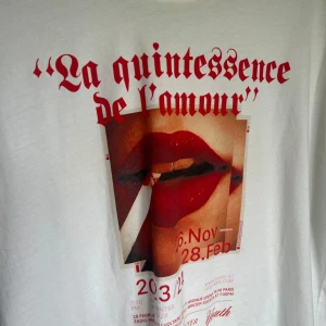 Vit t-shirt med tryck från Zadig & Voltaire - Vit t-shirt från Zadig & Voltaire Unisex-modell med normal passform denna är i storlek M. Endast använd fåtal gånger. Nypris 1.200 säljer för 450.❤️