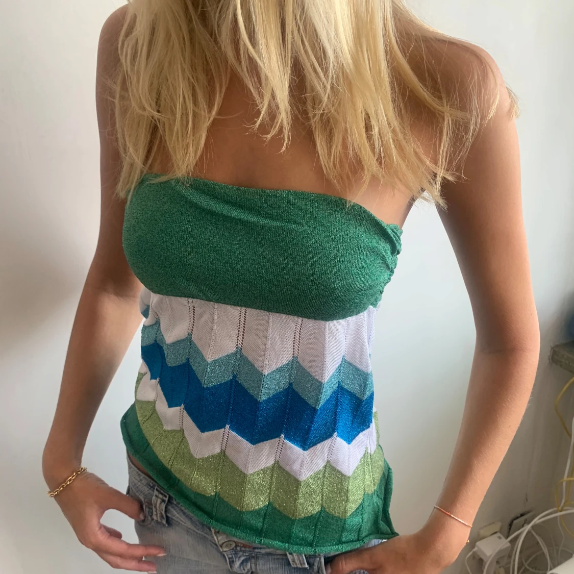 Missoni mönstrad tubtopp med glitter - 3