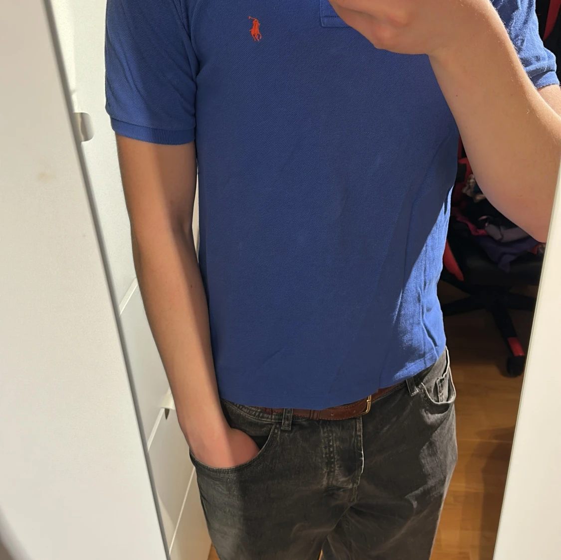 Blå pikétröja från Ralph Lauren - 1