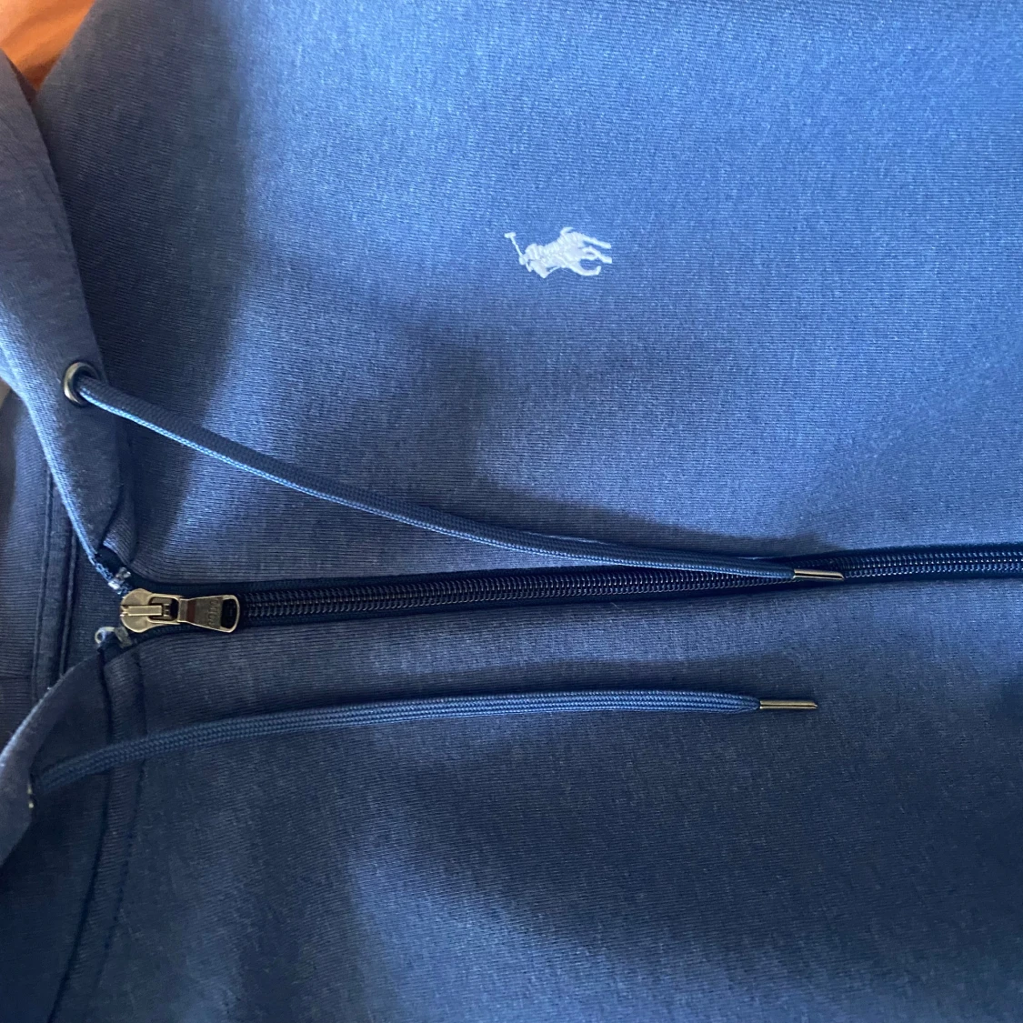 Blå zip hoodie från Ralph Lauren - 2