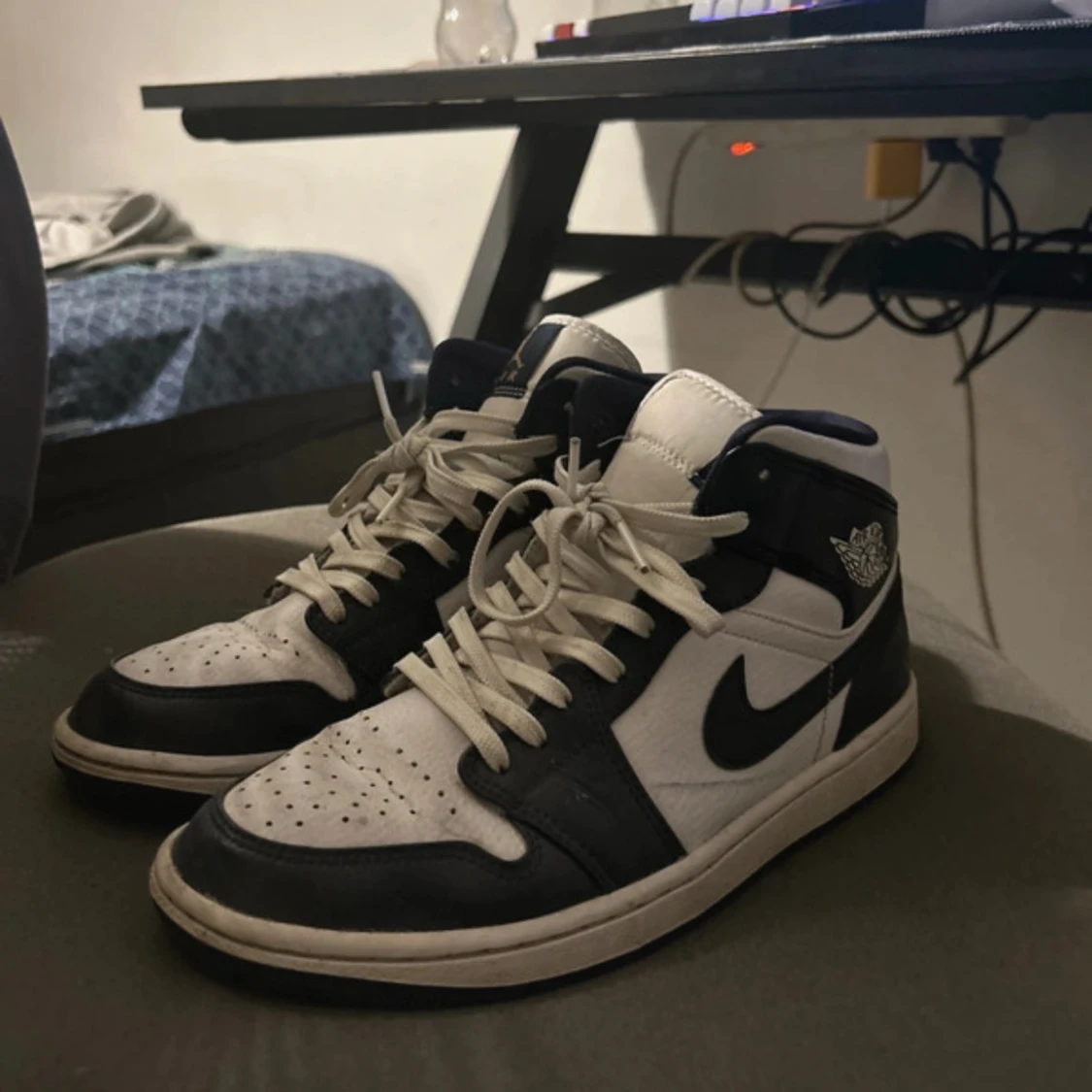Nike Air Jordans svartvita sneakers