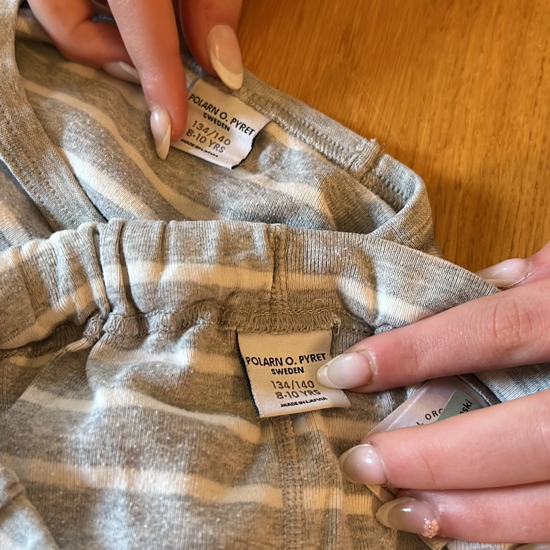 Grå- och vitrandiga långkalsonger från Polarn O. Pyret - 3